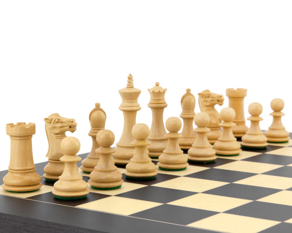 Highclere Series Ebony Staunton Chess Pieces 3 Inches on 20 Inch Board