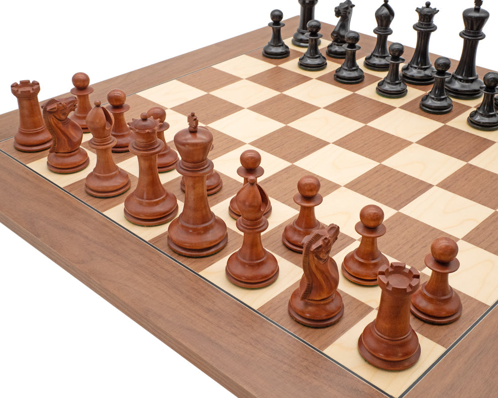 1849 復刻豪華國際象棋棋子 黑檀木配古董盒 11厘米