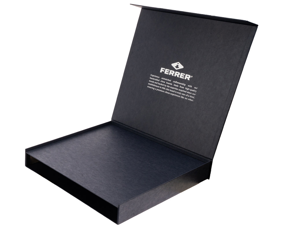 Rechapados Ferrer 黑橄欖色豪華史湯頓國際象棋套裝連棋子收納盒