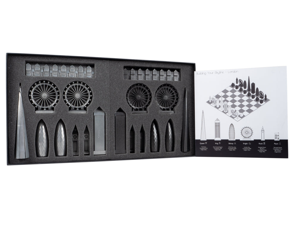 Skyline 高級金屬國際象棋棋子 - 倫敦版