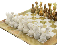 Alghero 縞瑪瑙與大理石國際象棋套裝