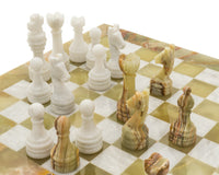 Alghero 縞瑪瑙與大理石國際象棋套裝