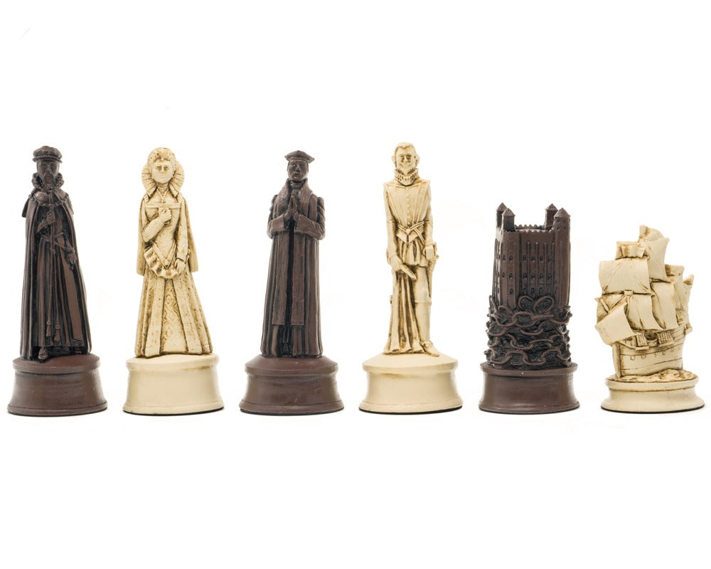 Berkeley Chess 伊麗莎白時代赤褐色國際象棋棋子