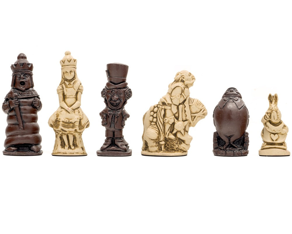 Berkeley Chess 愛麗絲夢遊仙境 赤褐色 國際象棋棋子