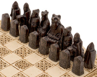 Isle of Lewis 小型凱爾特國際象棋套裝 22.9cm（象牙色）