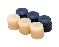 豪華西洋雙陸棋棋子 藍色及象牙色 36毫米