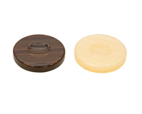 Deluxe Backgammon Stones Brown & Ivory 36mm