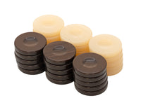 Deluxe Backgammon Stones Brown & Ivory 36mm