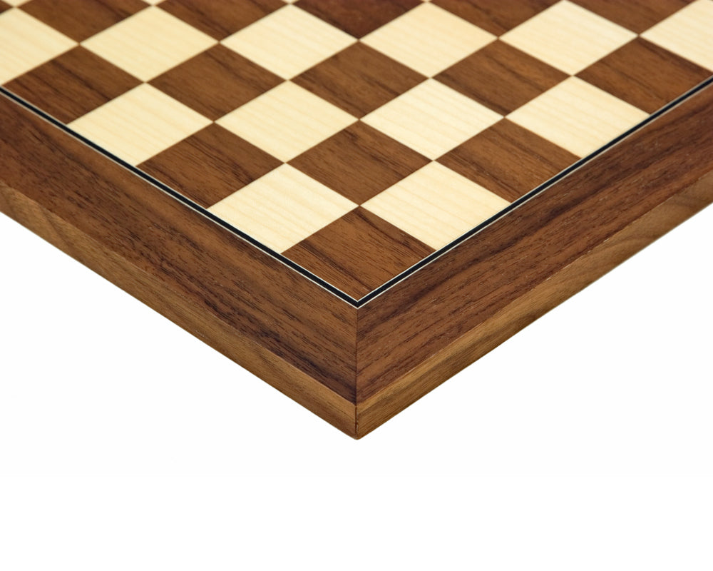 35cm 胡桃木與楓木製豪華國際象棋棋盤