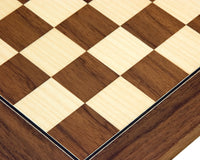 35cm 胡桃木與楓木製豪華國際象棋棋盤