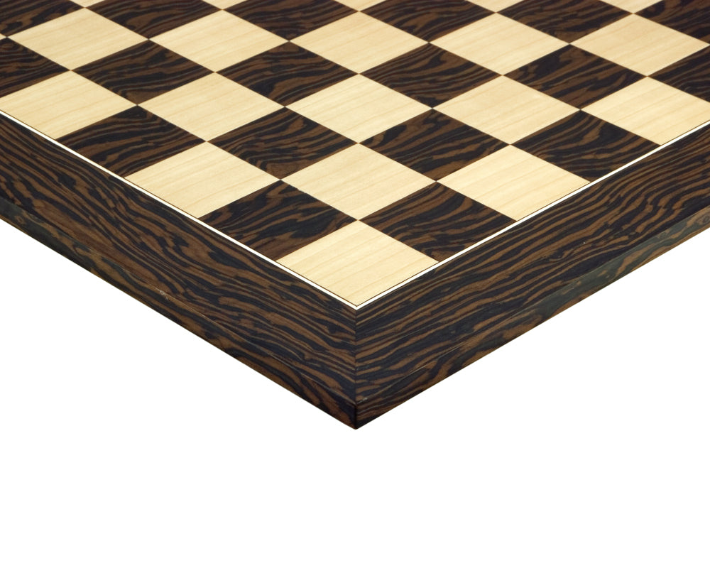 55cm 豪華虎斑烏木配楓木國際象棋棋盤