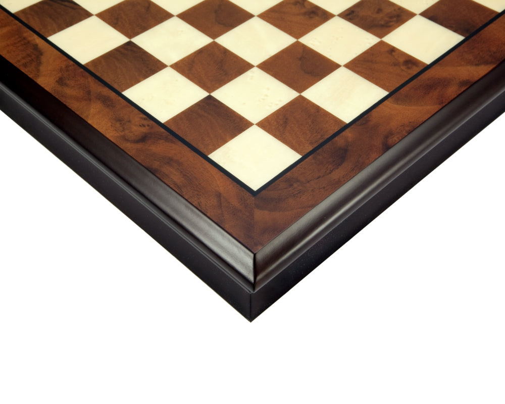 43cm 胡桃木與楓木製國際象棋棋子收納盒，附可拆式蓋