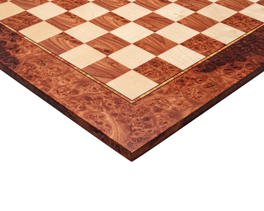 44cm Mastellone Giuseppe Elm Wood Inlaid Chessboard