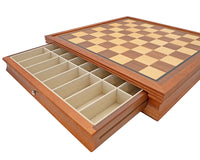 50cm 桃花心木框國際象棋棋子收納櫃（附抽屜）