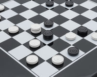 意大利木製黑白漆面跳棋棋子