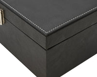 黑色皮革棋子收納盒