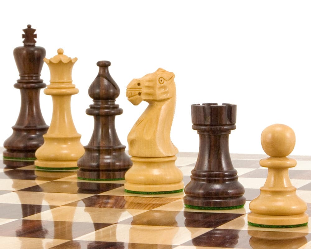 Atlantic Series Rosewood Staunton Chess Pieces on 20-inch Board