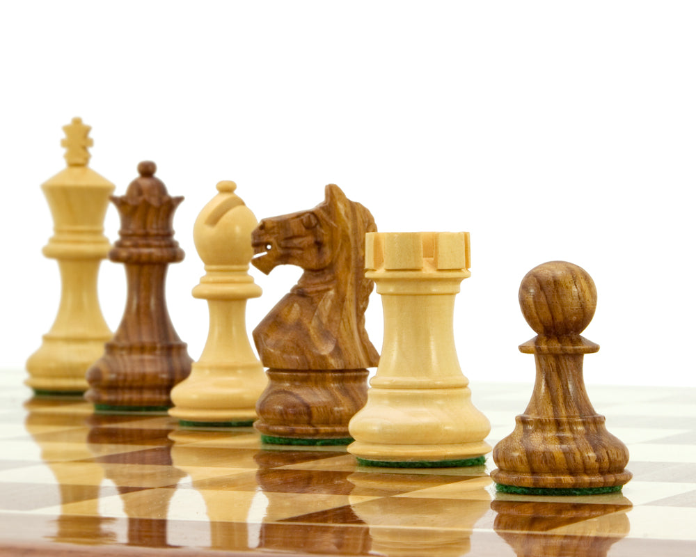 Fierce 騎士 SO 史湯頓國際象棋棋子 7.6厘米，附深色木製棋子收納盒