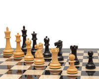 1972年 Staunton 黑檀複刻國際象棋棋子 - 8.9厘米