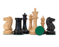 J J Cooke Edition 黑檀木及仿古黃楊木 國際象棋棋子 - 11.2cm