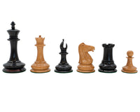 Leuchar 復刻烏木及仿古黃楊木豪華國際象棋棋子 - 8.3cm