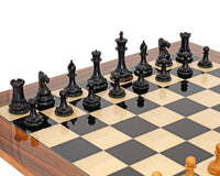 Leuchar 復刻烏木及仿古黃楊木豪華國際象棋棋子 - 8.3cm