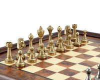 Finnesburg 傳統黃銅與石楠木國際象棋套裝