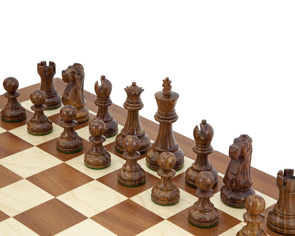 Jacob Knight Sheesham & Mahogany Chess Set (Hover Image)