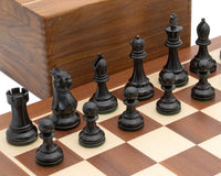 比賽款黑色史湯頓國際象棋套裝，連棋子收納盒
