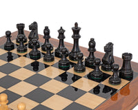 至尊黑檀國際象棋套裝，附瘤木棋子收納盒