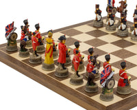 The Battle of Waterloo Hand-Painted Themed Chess Set by Italfama