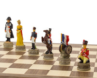 The Battle of Waterloo Hand-Painted Themed Chess Set by Italfama