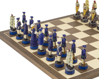 Italfama 手繪《海盜對海軍》主題國際象棋套裝