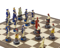 Italfama 手繪《海盜對海軍》主題國際象棋套裝