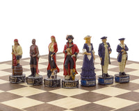 Italfama 手繪《海盜對海軍》主題國際象棋套裝