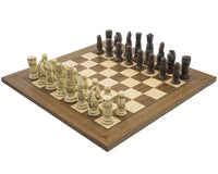 Berkeley Chess 維多利亞風格紅褐色與胡桃木國際象棋套裝