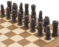 Berkeley Chess 維多利亞風格紅褐色與胡桃木國際象棋套裝