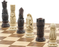 Berkeley Chess 維多利亞風格紅褐色與胡桃木國際象棋套裝