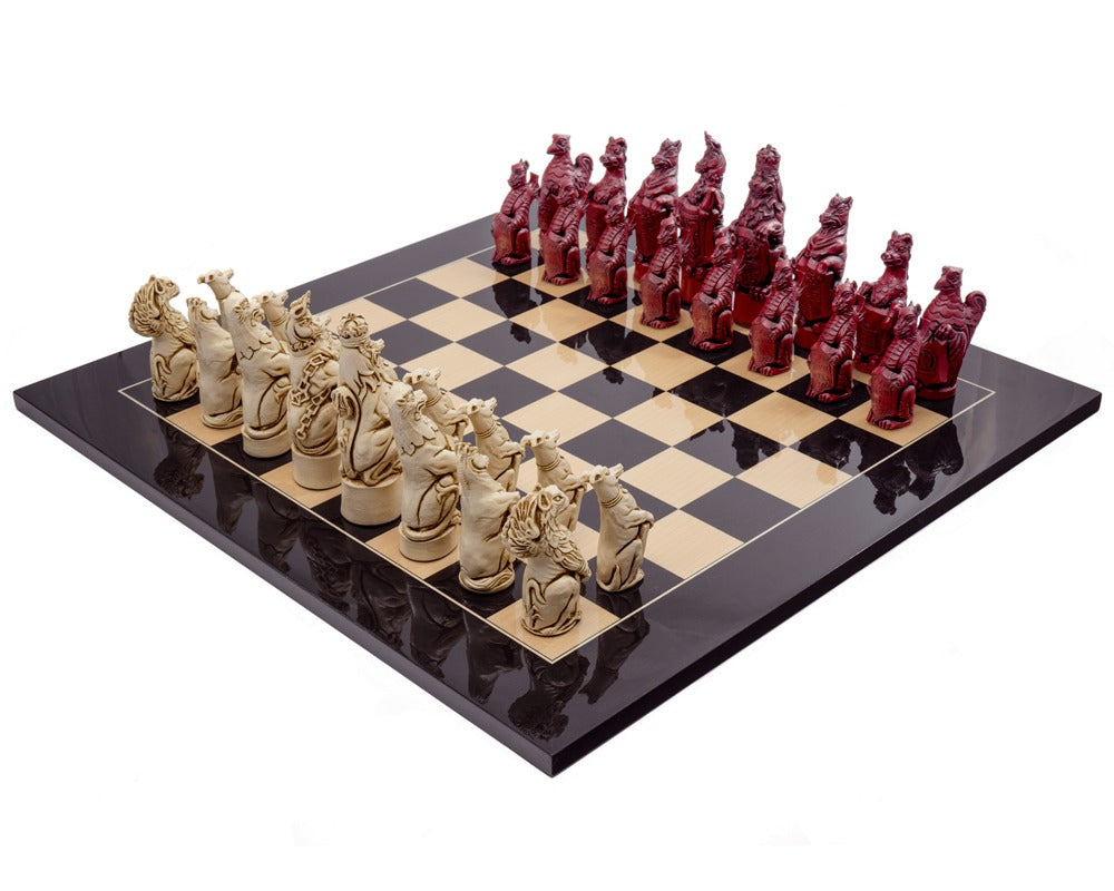 Berkeley Chess Cardinal 皇家野獸 黑色 大型 國際象棋套裝