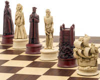 Berkeley Chess 伊莉莎白式 深紅巴里桑德 豪華國際象棋套裝