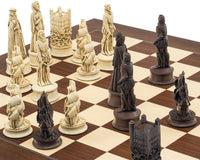 Berkeley Chess 伊莉莎白式大型紅褐色與紫檀木國際象棋套裝