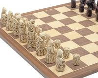 Berkeley Chess 中世紀赤褐色與核桃木國際象棋套裝