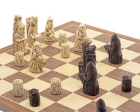 Berkeley Chess 中世紀赤褐色與核桃木國際象棋套裝