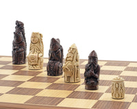 Berkeley Chess 中世紀赤褐色與核桃木國際象棋套裝