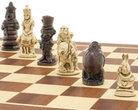 Berkeley Chess「愛麗絲夢遊仙境」赤褐色及桃花心木國際象棋套裝