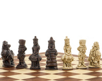 Berkeley Chess「愛麗絲夢遊仙境」赤褐色及桃花心木國際象棋套裝