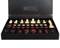 Isle of Lewis 黑色與紅色國際象棋套裝