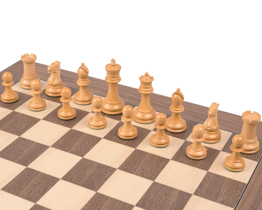 1890年復刻版史湯頓黑檀木及胡桃木豪華史湯頓國際象棋套裝