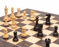 經典史湯頓虎紋烏木配黑色國際象棋套裝