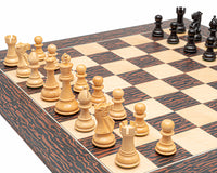 經典史湯頓虎紋烏木配黑色國際象棋套裝